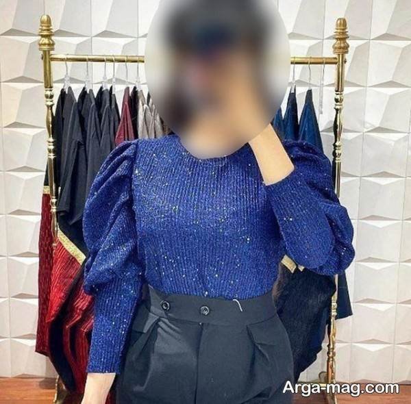 مدل شومیز پولکی متفاوت