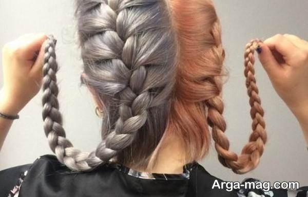 استایل زیبا لباس با رنگ مو