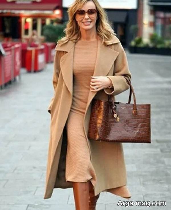 مدل زیبا تیپ با کفش قهوه ای