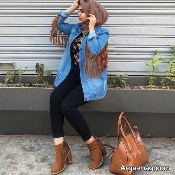انواع تیپ با کفش قهوه ای