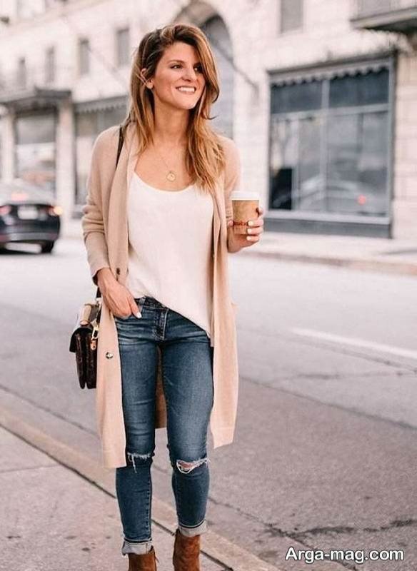 تیپ لاکچری با کفش قهوه ای
