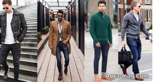 تیپ متفاوت با کفش قهوه ای