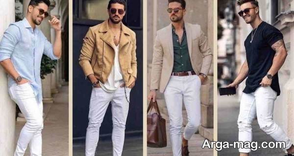 استایل با شلوار سفید ساده
