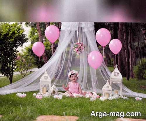 مدل تزیین تولد در فضای باز