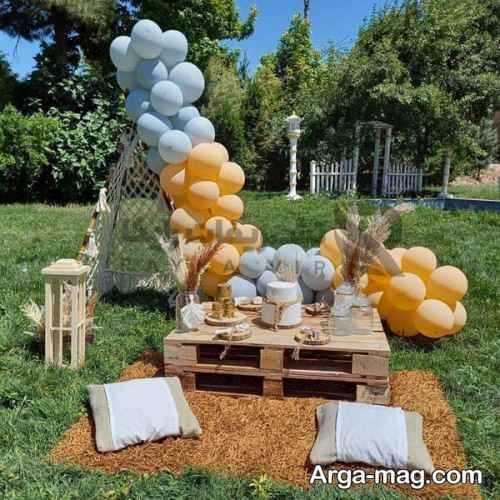 دیزاین قشنگ تولد در فضای باز