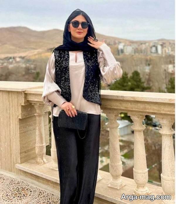 تصاویر ست با شلوار پیلی دار