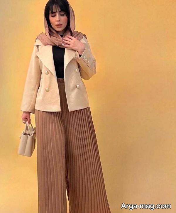 تیپ با شلوار پیلی دار شیک