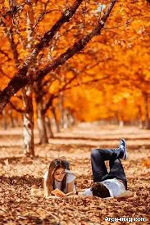 ژست عکس پاییزی عروس