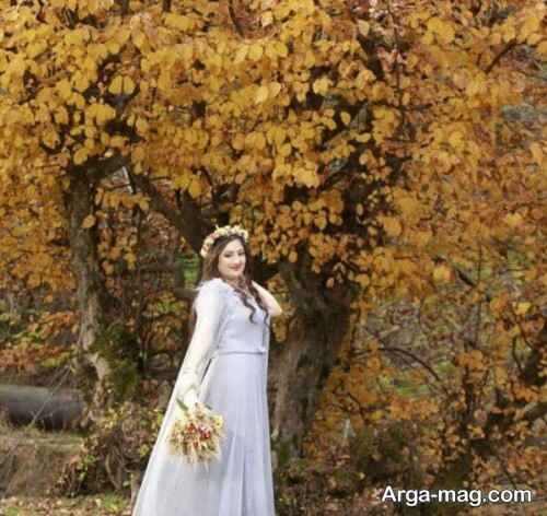 ژست تصویر پاییزی عروس