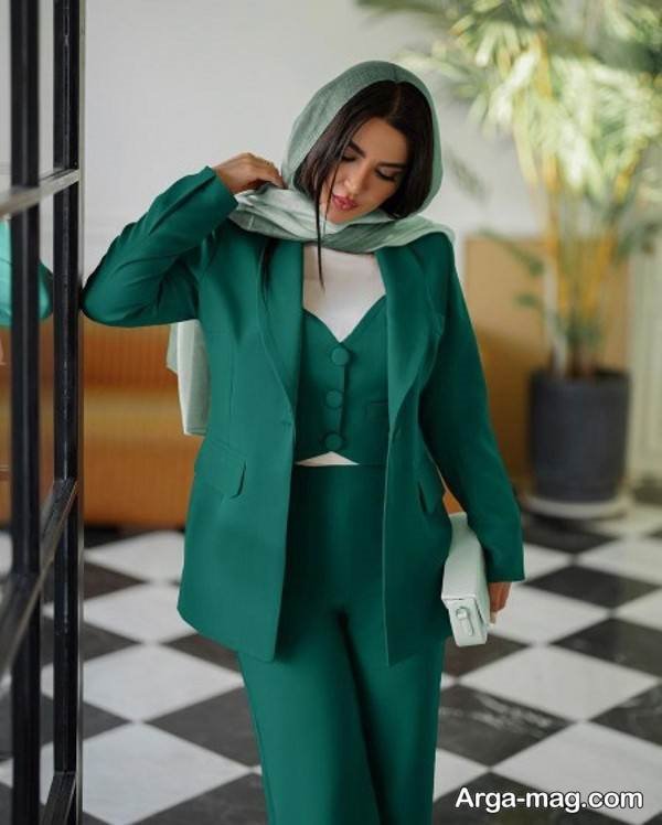 انواع ست کت و شلوار و روسری
