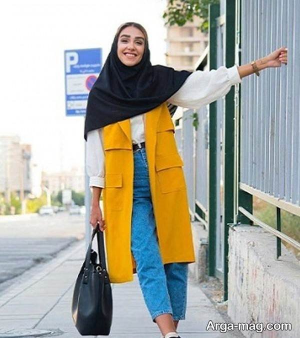 تیپ پاییزی دانشجویی در رنگ زیبا