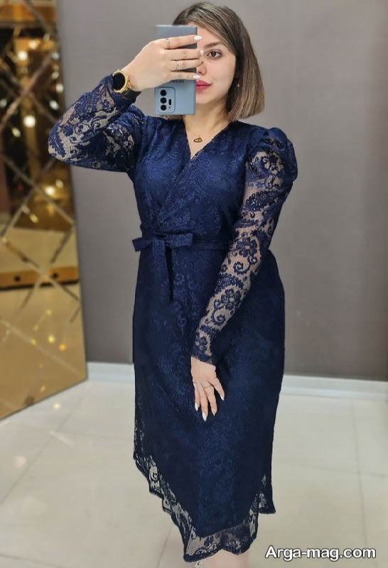 انواع پیراهن مجلسی سرمه ای