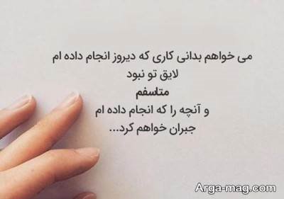 متن زیبا عذرخواهی از همکار