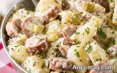 طرز تهیه سالاد الویه با سوسیس