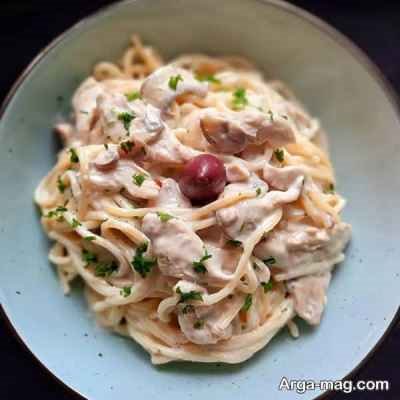 طرز تهیه ماکارونی خامه ای