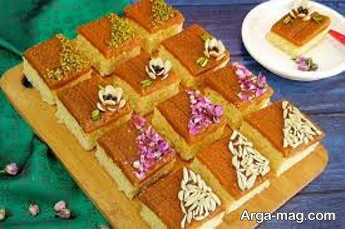 دیزاین ساده کیک حلوا