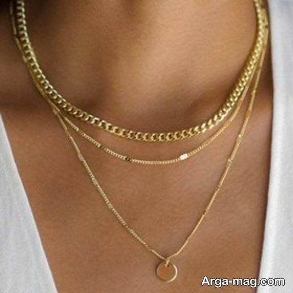مدل گردنبند دو لاین با انواع دیزاین های خاص و لاکچری