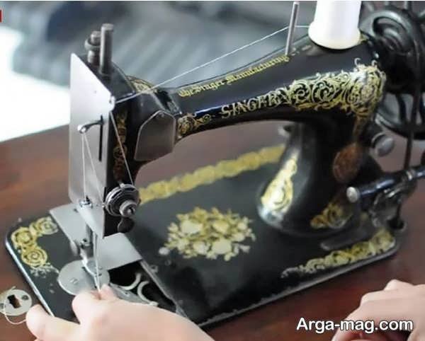 رد کردن نخ از چرخ خیاطی