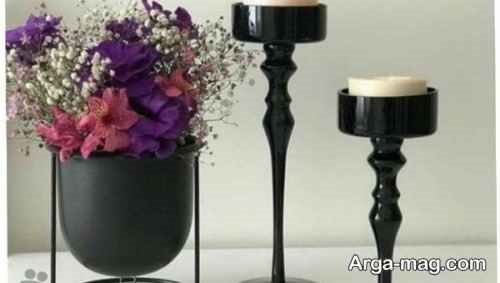 دیزاین با گلدان آلومینیومی