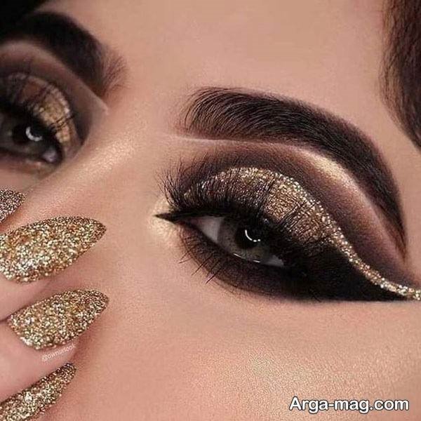 مدل لاکچری آرایش چشم عروس 
