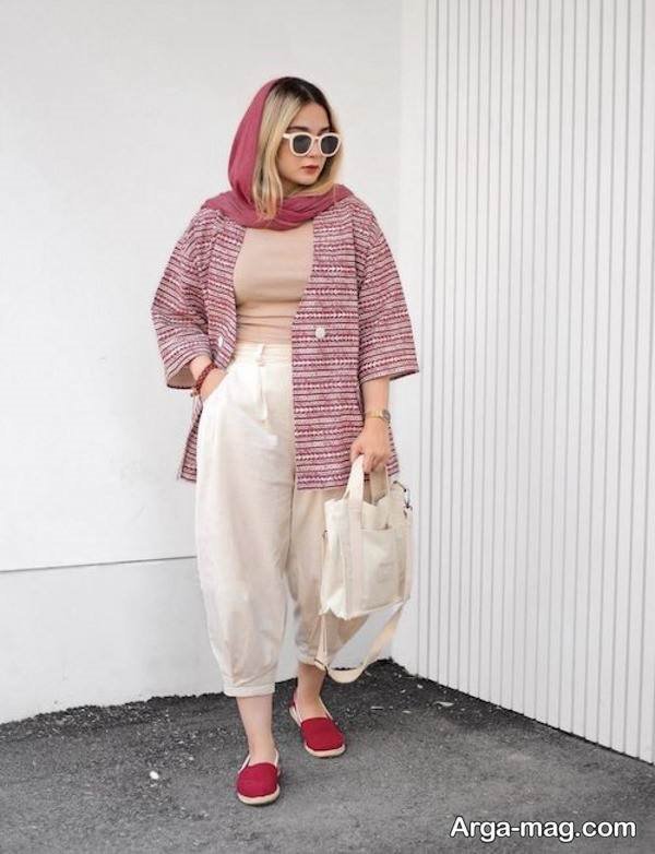 استایل زیبا با رنگ آلبالویی
