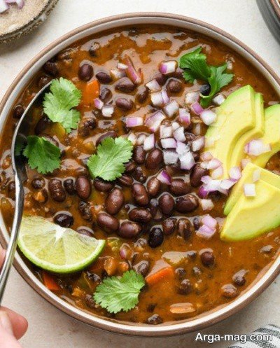 طرز تهیه سوپ لوبیا سیاه