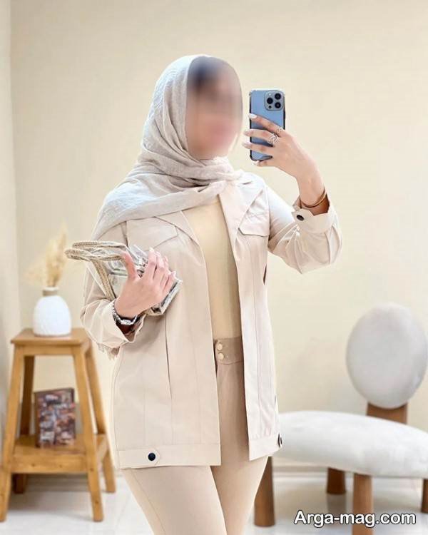 ایده تیپ با مانتو کرم خاص
