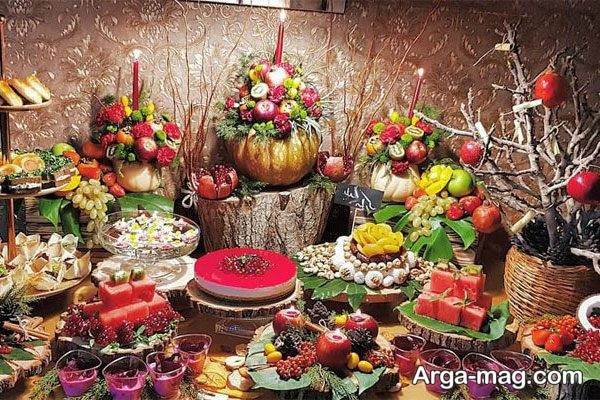 تزیین شب یلدا عروس 1404 با ایده لاکچری