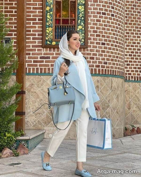 ایده متفاوت استایل با رنگ آبی