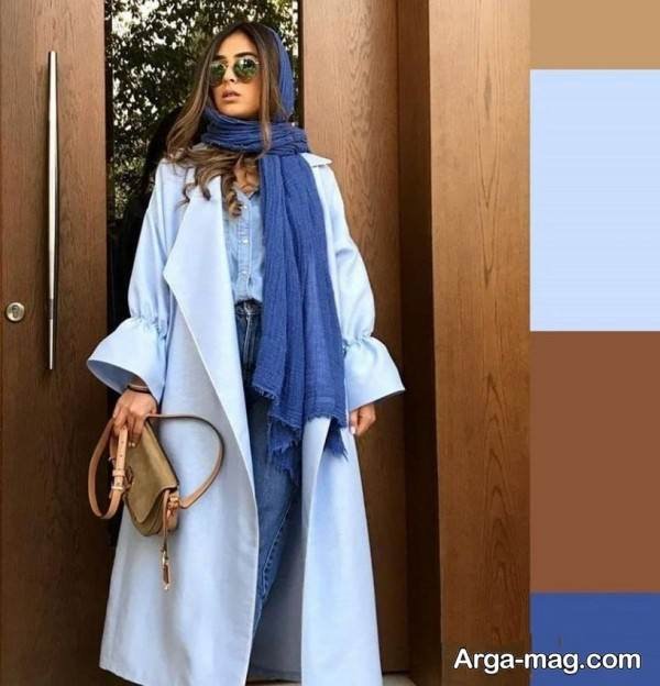 استایل با رنگ آبی در طرح زیبا