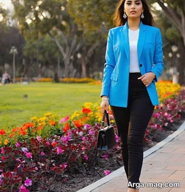 ایده های زیبا تیپ با رنگ آبی