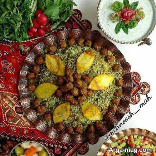 دیزاین کلم پلو با گوشت قلقلی
