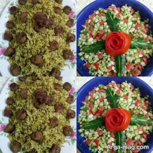 دیزاین کلم پلو با سبزیجات