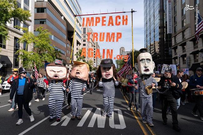 گسترده‌ترین اعتراضات تاریخ آمریکا/ آن‌چه باید درباره اعتراضات «نه به پادشاهی» بخوانید