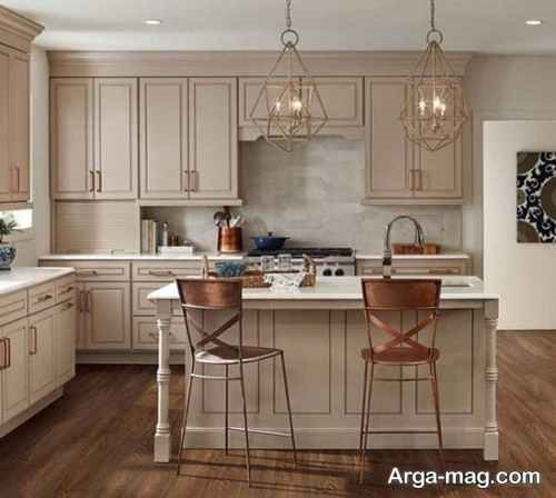 ایده کابینت رنگ بژ