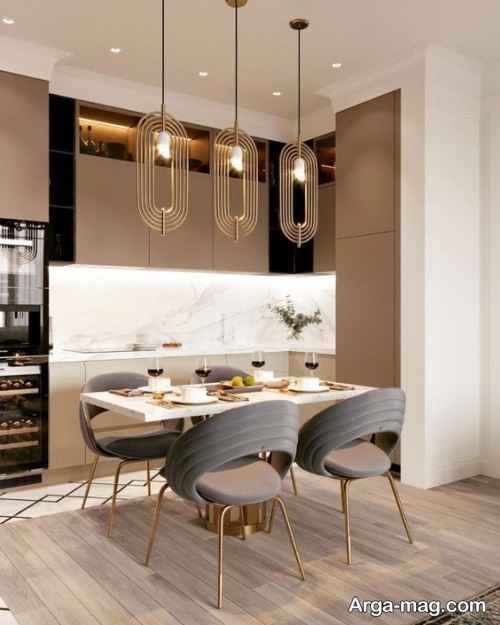 ترندترین کابینت رنگ بژ