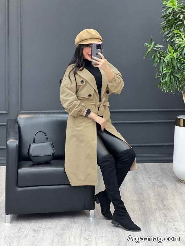 ایده تیپ زیبا با بارانی
