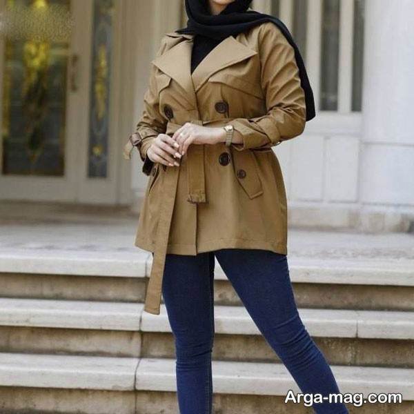 ایده تیپ لاکچری با بارانی