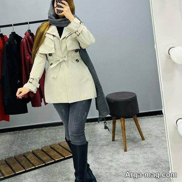 ایده تیپ خاص با بارانی