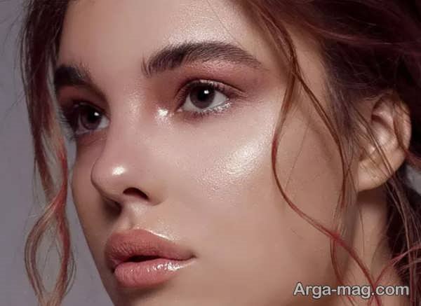 راز درخشش پوست با آرایش براق