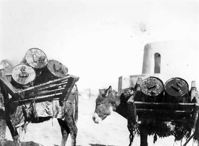 حمل مواد نفتی در سال 1287 شمسی (عکس)