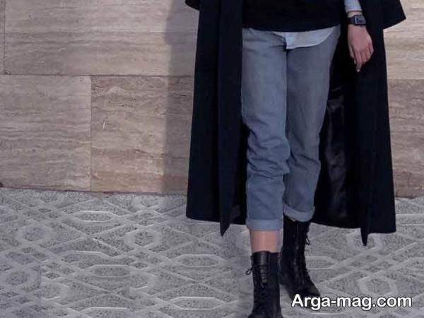 استایل با کفش چرم زیبا