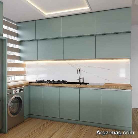 مدل های کابینت سبز ماچا با طراحی های ترند و محبوب