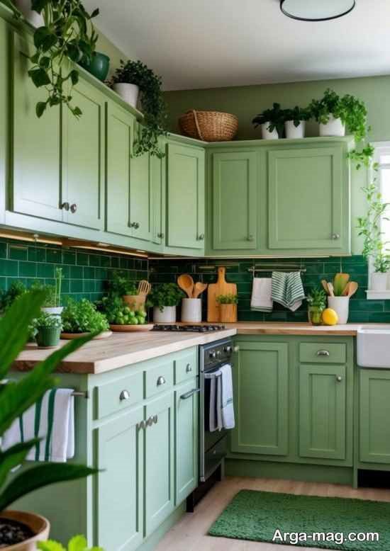 کابیت رنگ ماچا برای منزل