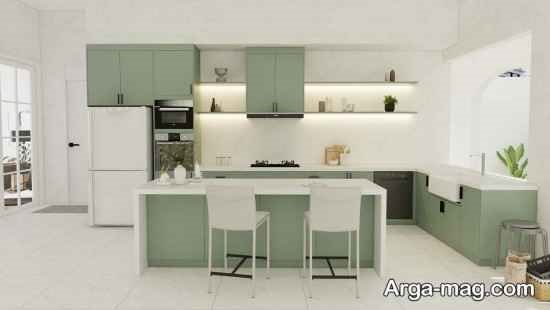 کابیت رنگ ماچا و سفید