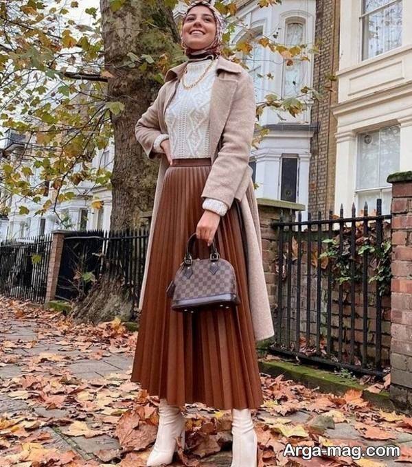 استایل با دامن لاکچری