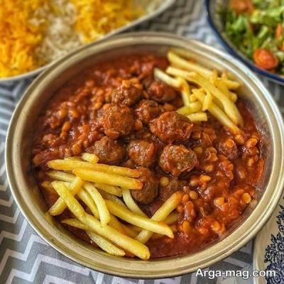 آموزش تهیه خورش قیمه با گوشت قلقلی