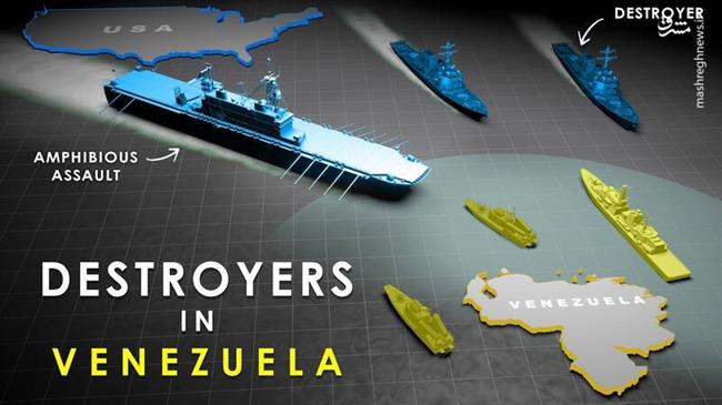 نگاهی به لشکرکشی آمریکا در جنوب دریای کارائیب/ نیروی دریایی آمریکا اشتباه یمن را در ونزوئلا تکرار می‌کند؟ +نقشه و تصاویر