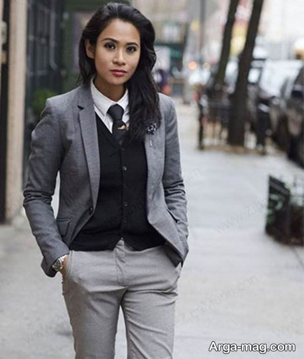 تیپ زیبا دخترانه با کراوات