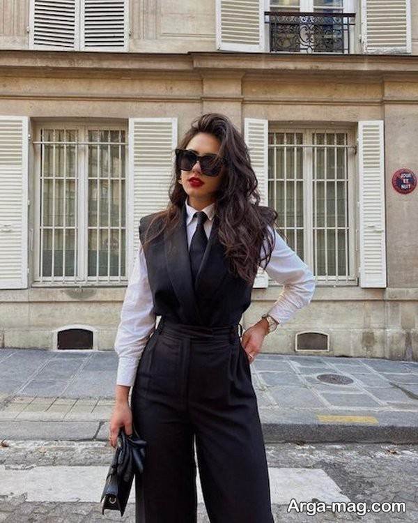 ایده تیپ با کراوات لاکچری